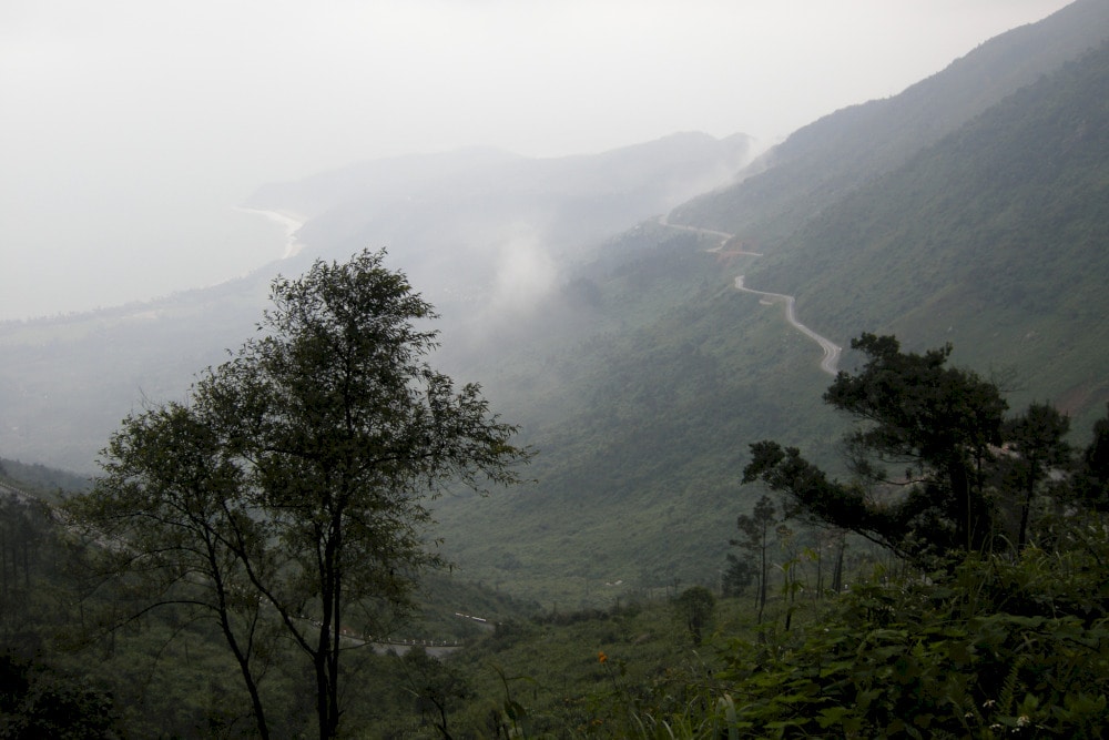 Hai Van Pass is often covered in mist